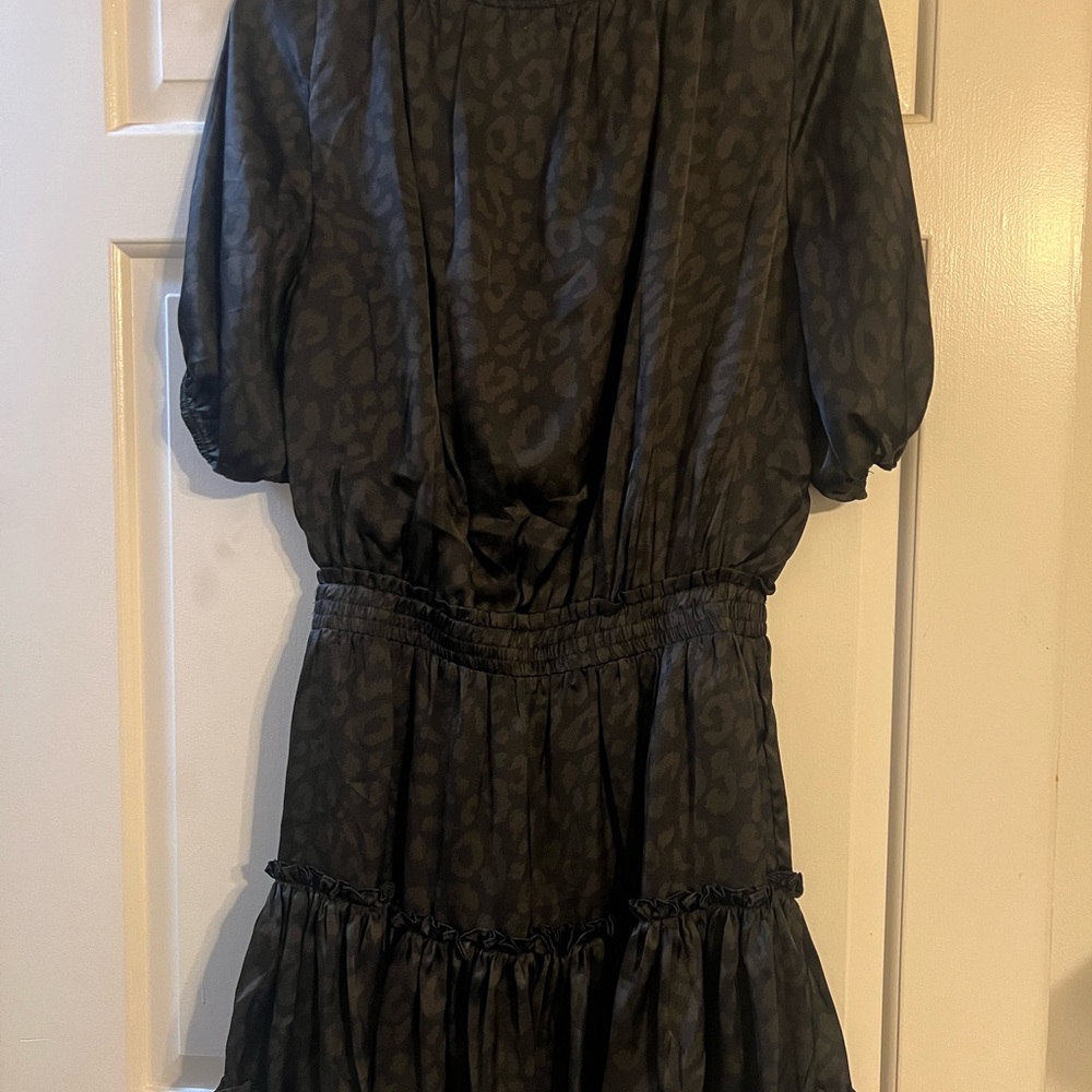 Black Leopard Print Dress